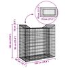 vidaXL Gabions pacelta gulta Sudraba 50 x 100 x 100 cm Cinkots tērauds