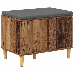 vidaXL Zāles sols ar spilvenu ar uzglabā&scaron;anu Vecs koks 60 x 38 x 46 cm