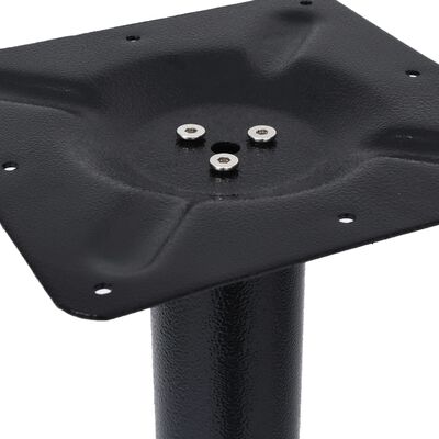 vidaXL bistro galda kāja, 76x76x107 cm, melns čuguns