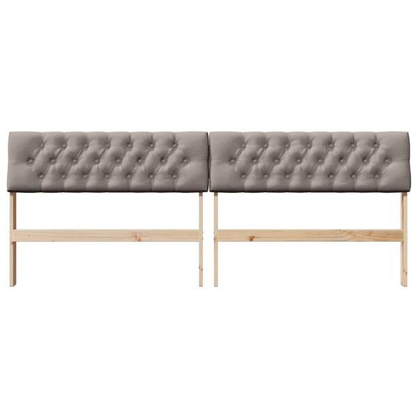 vidaXL Mīkstināts gultas galvgalis Pelēkbrūna 200 cm