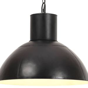 vidaXL griestu lampa, melna, apaļa, 25 W, 48 cm, E27