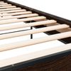vidaXL gultas rāmis, brūna ozola, 75x190 cm, inženierijas koks, metāls