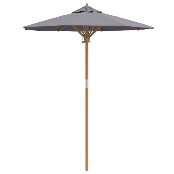 vidaXL Dārza parasols Tumši pelēka 180 x 180 x 230 cm Bambuss