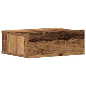 vidaXL Peldo&scaron;ais naktsskapītis Old Wood 40x32x15 cm Engineered Wood