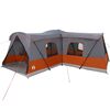 vidaXL 16-personu telts ar jumtu Pelēka un oranža 680 x 510 x 210 cm
