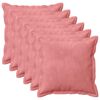 vidaXL Spilvenu pārvalks 6 pcs HOUTEN Rozā 40 x 40 cm Samts