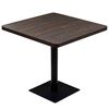 vidaXL bistro galds, 80x80x75cm, kvadrāta, MDF, tērauds, tum&scaron;i pelēks