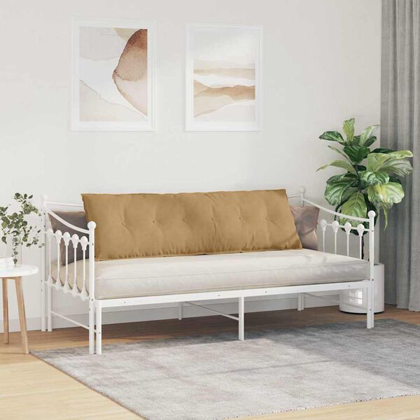 vidaXL Atpakaļ spilvens Brūna 160 x 50 cm Korduroja audums