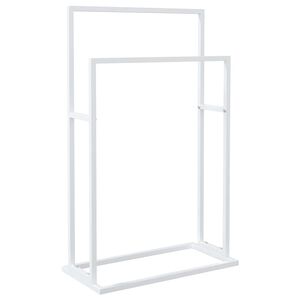 vidaXL dvieļu statīvs, balts, 48x24x78,5 cm, dzelzs