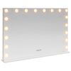 vidaXL LED tualetes spogulis Balts 80 x 10 x 52,5 cm Stikls un tērauds