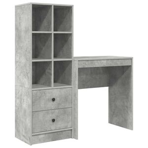 vidaXL Galds Betona pelēks 115,5 x 40 x 127 cm 2 gab.