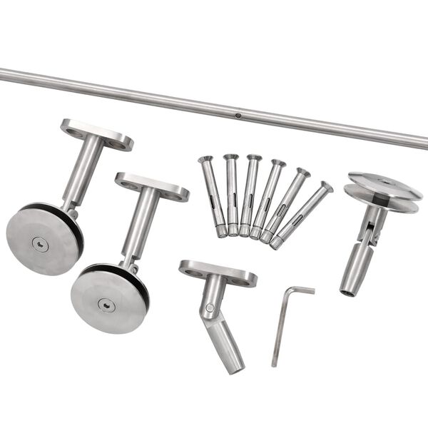 vidaXL VSG aizsargstikla jumtiņ&scaron; durvīm, 90x75 cm, nerūsējo&scaron;s tērauds