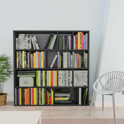 vidaXL istabas aizslietnis/grāmatu plaukts, 110x24x110 cm, melns