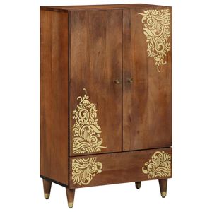 vidaXL Augstais skapītis Brūna 60 x 33 x 100 cm Cieta mango koksne