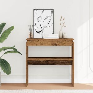 vidaXL konsoles galdiņ&scaron;, veca koka, 80x30x80 cm, inženierijas koks