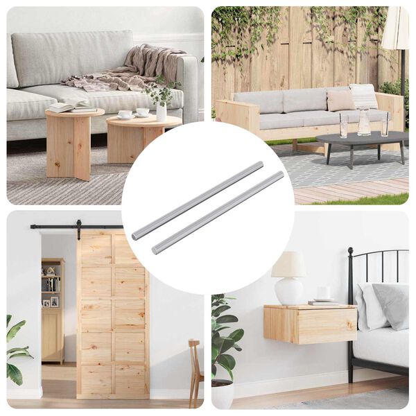 vidaXL Vītņu stienis 2 pcs Sudraba 6 x 135 mm Tērauds