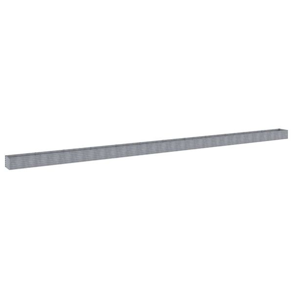 vidaXL augstā dārza puķu kaste, 1152x50x36 cm, tērauds ar rūsas efektu