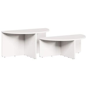 vidaXL Kafijas galdiņ&scaron; 2 gab. Balts 79 x 39,5 x 40 cm