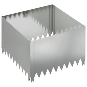 vidaXL Zāliena Apmale 60 x 60 x 35 cm Tērauds Sudraba