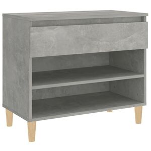 vidaXL apavu plaukts, betona pelēks, 70x36x60 cm, inženierijas koks