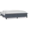 vidaXL Box Spring Gulta ar matrača Tum&scaron;i pelēka 200x210 cm samts