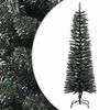 vidaXL mākslīgā Ziemassvētku egle ar statīvu, &scaron;aura, 150 cm, zaļa, PVC