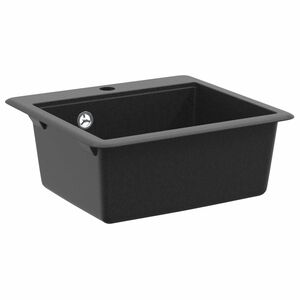 vidaXL Izlietne Melna 470 x 440 mm Granīts