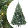 vidaXL Mākslīgā Ziemassvētku eglīte su 300 LED Zaļa 240 cm PE un PVC