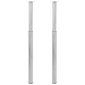 2 saliekamas galda kājas, nerūsējo&scaron;ais tērauds, 710 mm-1100 mm