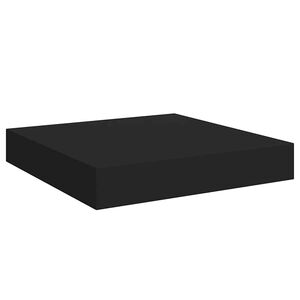 vidaXL sienas plaukts, melns, 23x23,5x3,8 cm, MDF