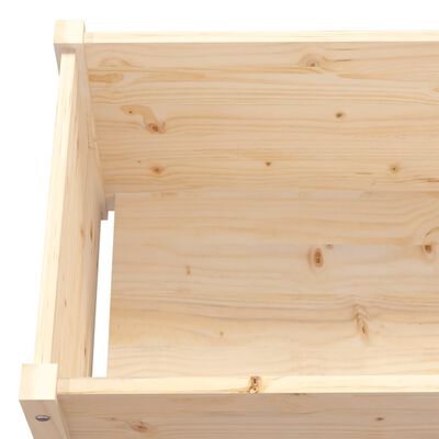 vidaXL dārza puķu kaste, 100x50x50 cm, priedes masīvkoks