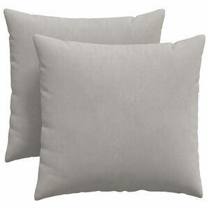 vidaXL Dīvāna spilveni 2 pcs Gai&scaron;i pelēks 45 x 45 cm audums