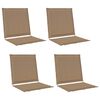 vidaXL Sēdekļa un muguras spilveni 4 pcs Pelēkbrūna 47 x 45 x 2 cm