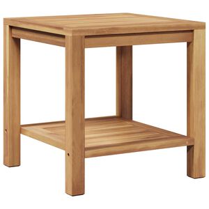 vidaXL Kafijas galdiņ&scaron; Brūna 45 x 45 x 45 cm Ciets tek&scaron;a koks