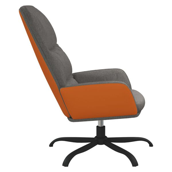 vidaXL atpūtas krēsls, gai&scaron;i pelēks audums