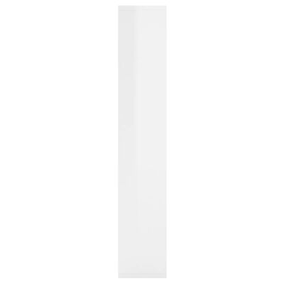 vidaXL sienas plaukts, spīdīgi balts, 36x16x90 cm, skaidu plāksne