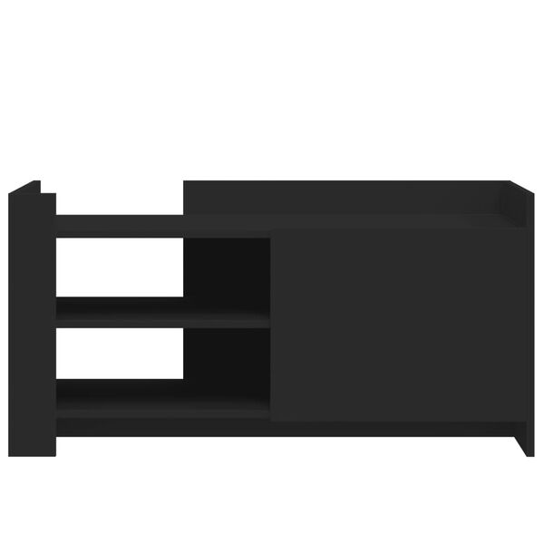 vidaXL kafijas galdiņ&scaron;, melns, 100x50x50 cm, inženierijas koks