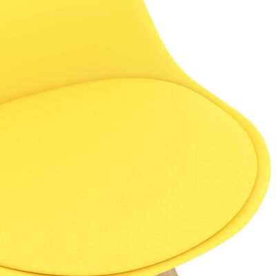 vidaXL 7-daļīgs bāra mēbeļu komplekts, dzeltens