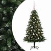 vidaXL Mākslīgā Ziemassvētku eglīte ar rotājumiem 150 cm 150 LED