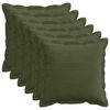 vidaXL Spilvenu pārvalks 6 gab. HOUTEN Zaļa 40 x 40 cm kordurojs