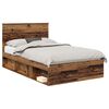 vidaXL Gultas rāmis Vecs koks 120 x 200 cm Ciets priedes koks