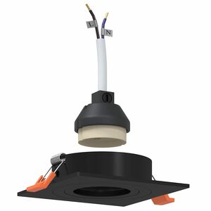 vidaXL Prožektors 6 gab. Melns 9 x 9 x 2 cm Alumīnijs