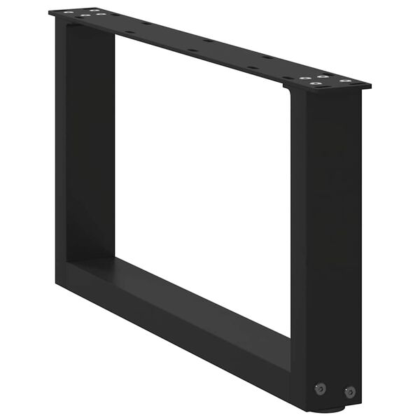 vidaXL kafijas galdiņa kājas, 2 gab., U-veida, melnas, 60x(30-31) cm, tērauds