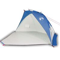 vidaXL pludmales telts, zila, 268x223x125 cm 185T, tafts