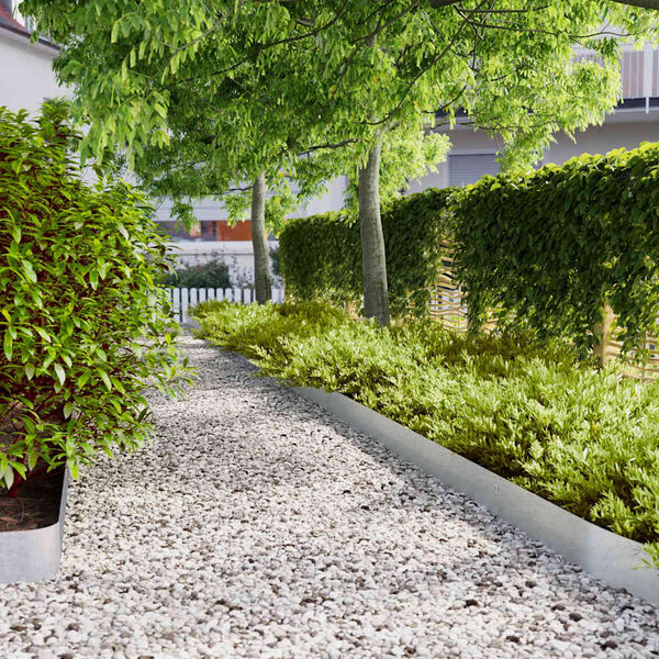 vidaXL Zālāju apmales 10 gab 15x103 cm cinkots tērauds