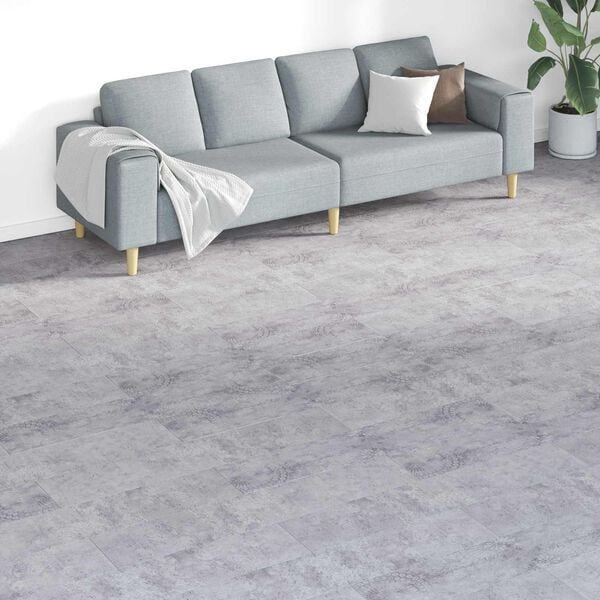 vidaXL Grīdas dēļi 18 pcs Pelēks 5,26 m&sup2; PVC