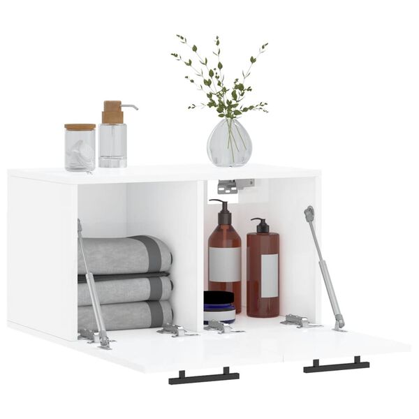 vidaXL sienas skapītis, balts, 60x36,5x35 cm, inženierijas koks