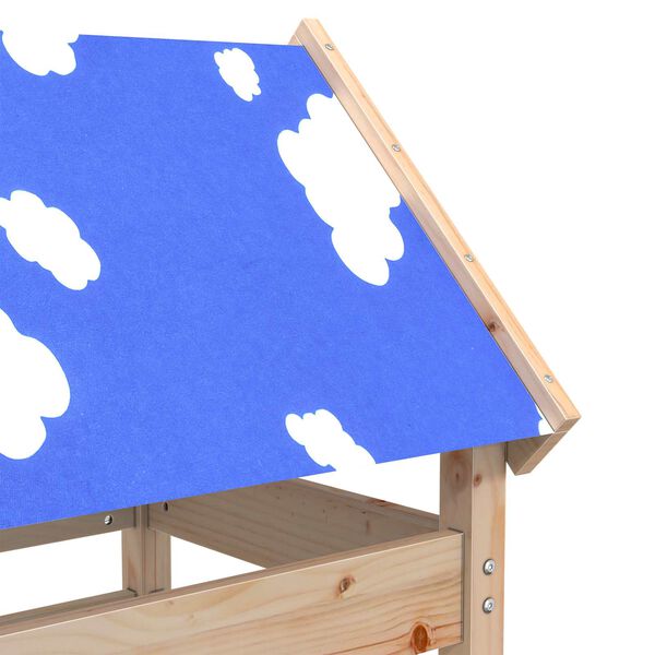 vidaXL Spēļu tornis Brūna 85 x 52,5 x 239 cm Ciets priedes koks