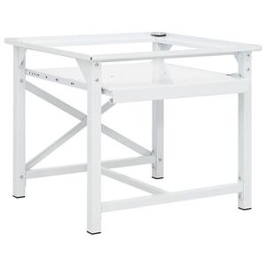 vidaXL veļasma&scaron;īnas statīvs ar izvelkamu plauktu, balts