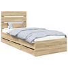 vidaXL Gultas rāmis Sonoma ozols 100 x 200 cm Inženieru koks